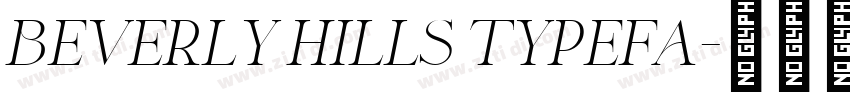 beverly hills typefa字体转换
